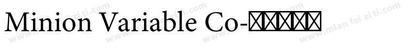 Minion Variable Co字体转换